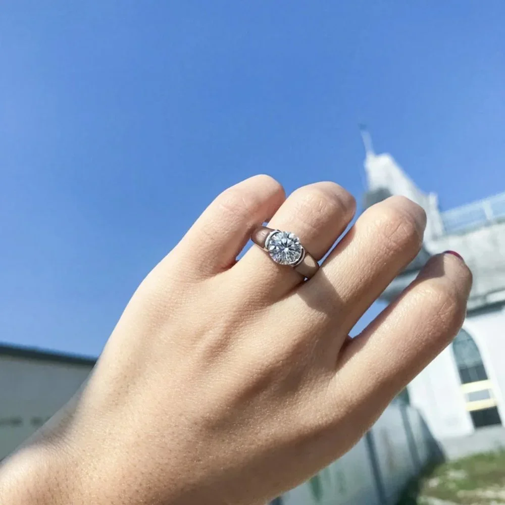 Certified 2 ct. t.w. Moissanite Diamond Engagement Ring NEW